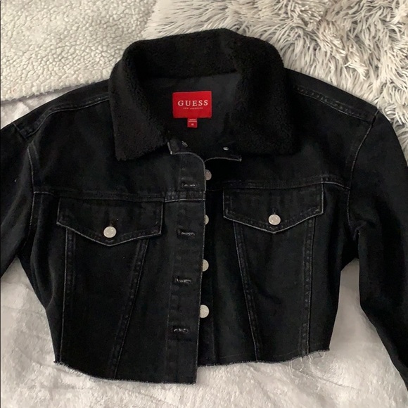 Cropped Guess Jean Jacket - Black - Picture 4 of 4